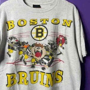 Vintage Boston Hockey Looney Tunes Shirt, Bruins Shirt, Hockey Sweatshirt